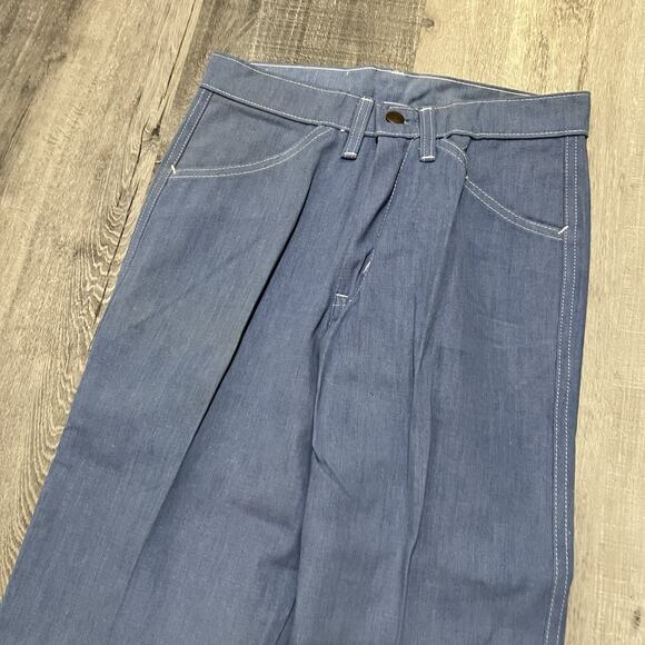 VTG 70s DeeCee Western Hippie Jeans USA Lightwash Flared Bootcut Denim 28x34 - Picture 3 of 6